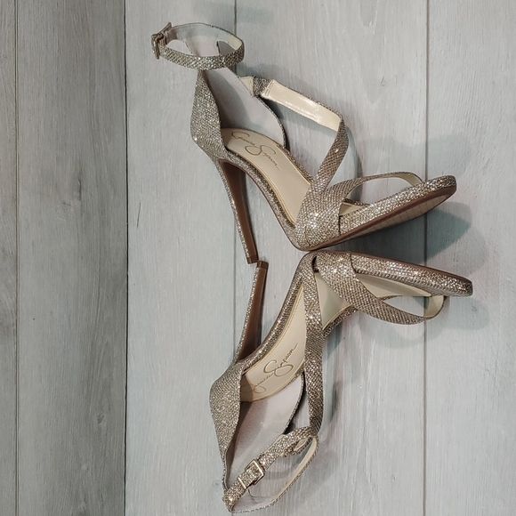 NEW Jessica Simpson Rayli2 Glitter Heels Sandals shoes sz 10M - Picture 7 of 12